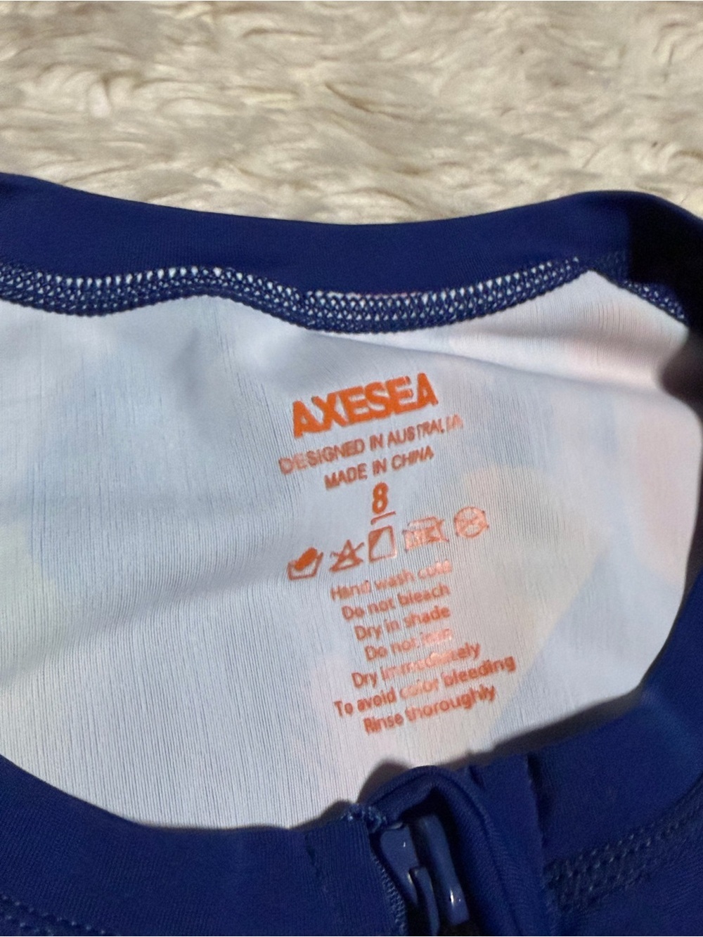 Axesea Long Sleeve One Piece Swimsuit in Origin Print - Size 8 - Picture 6 of 6